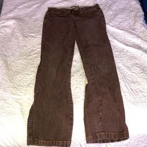 Brown low waisted corduroy jeans, prAna size 2